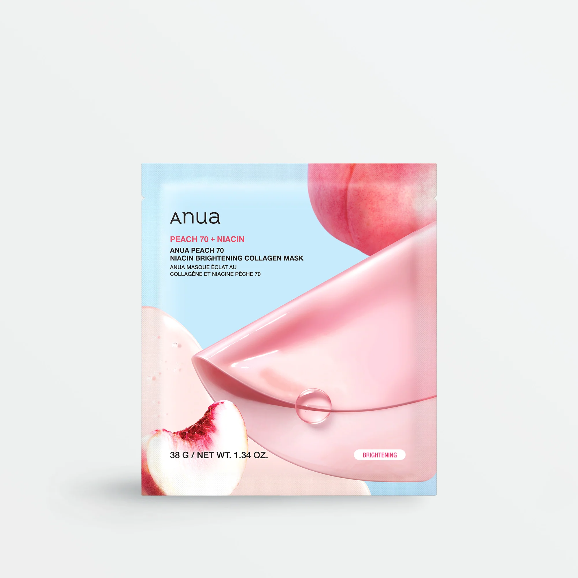 Peach 70 Niacin Brightening Collagen Mask (4 pcs)