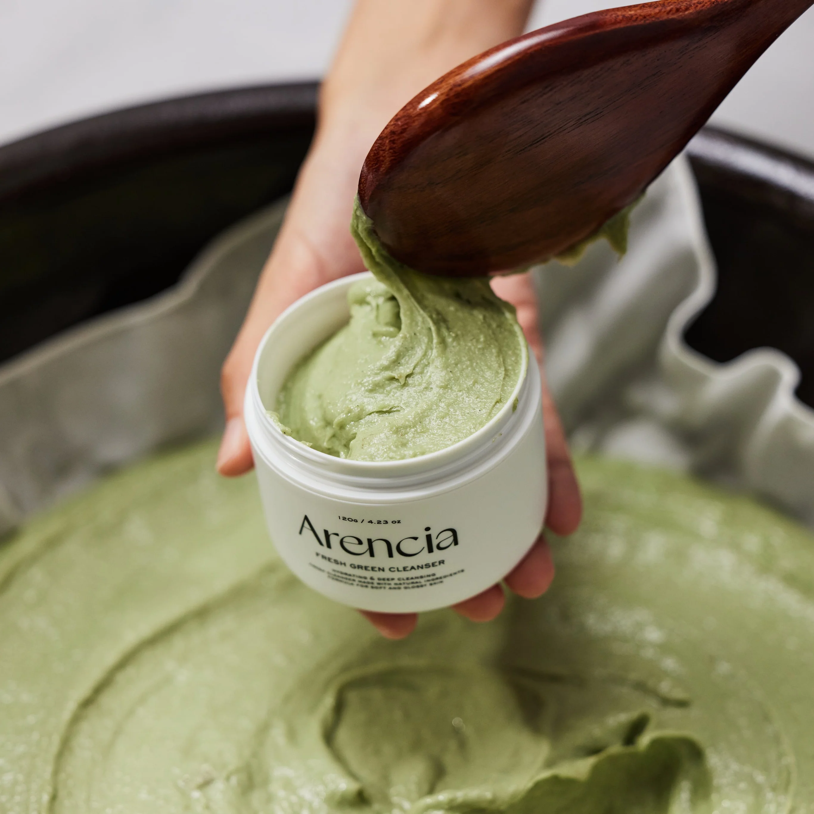 Fresh Green Rice Mochi Cleanser (120g) - Image 3
