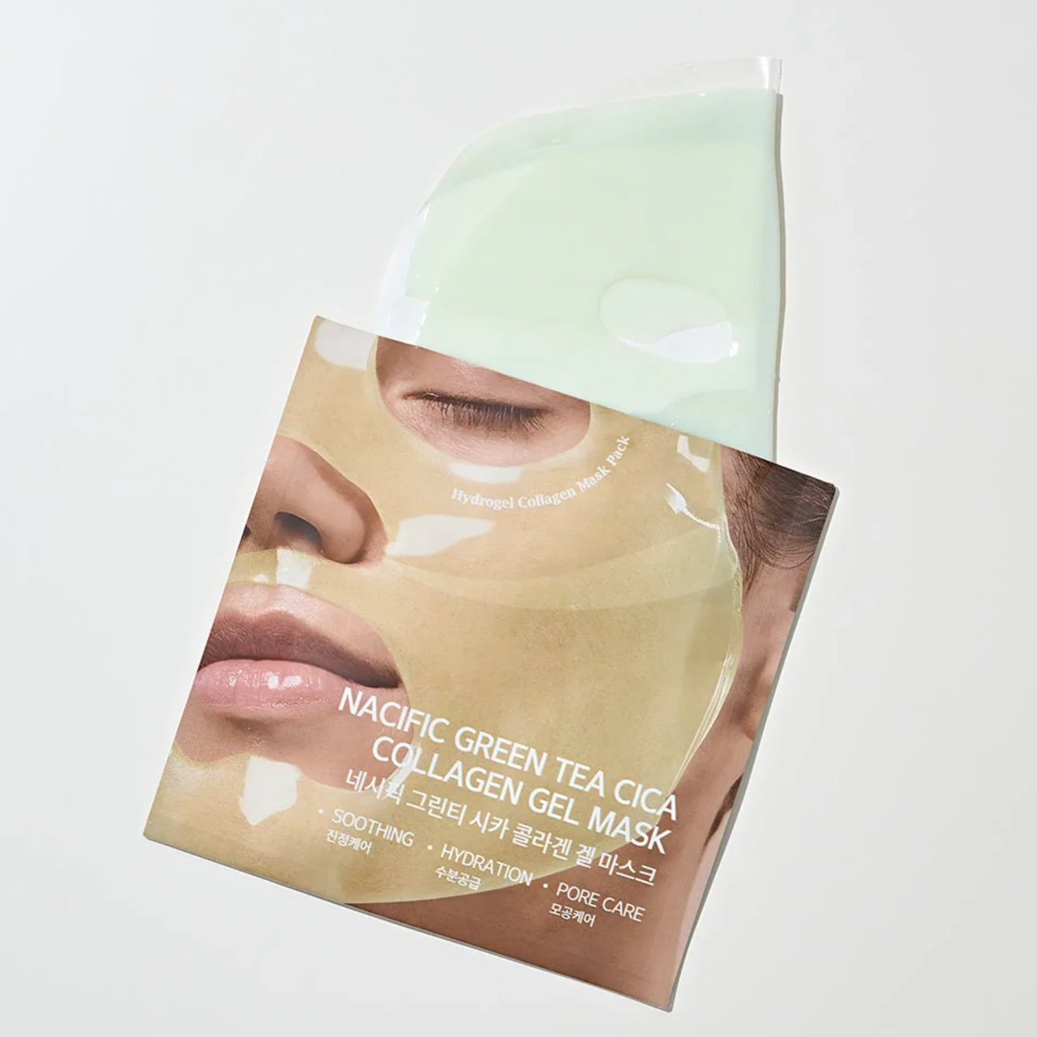 Green Tea Cica Collagen Gel Mask (1pc) - Image 2
