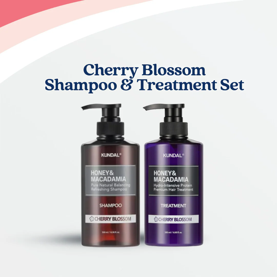 Honey & Macadamia Nature Shampoo & Protein Treatment Set - Cherry Blossom (2 Items)